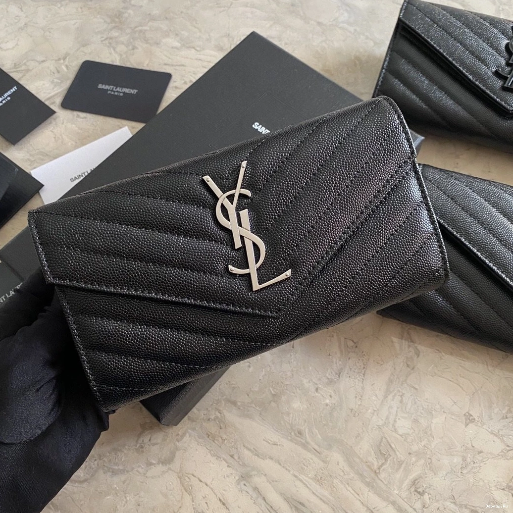 YSL LARGE MONOGRAM FLAP WALLET 0716